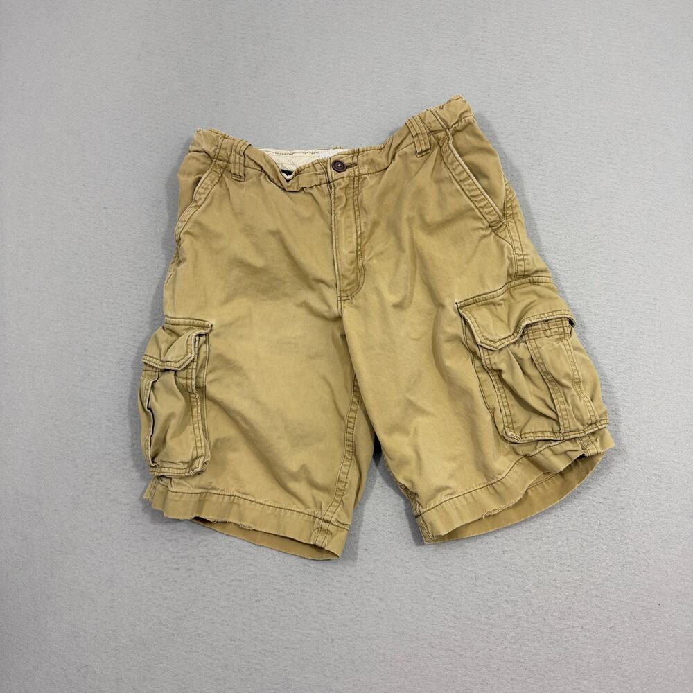 Vintage Aeropostale Cargo Shorts Men's 32 Tan 12" Inseam Pockets Utility Army